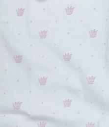 La Luna Pima Cotton Burpie Pink Crown O/S