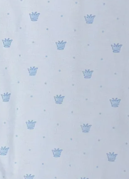La Luna Pima Cotton Burpie Blue Crown O/S