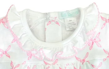 Gia Ruffle Collar Dress Pink Bows