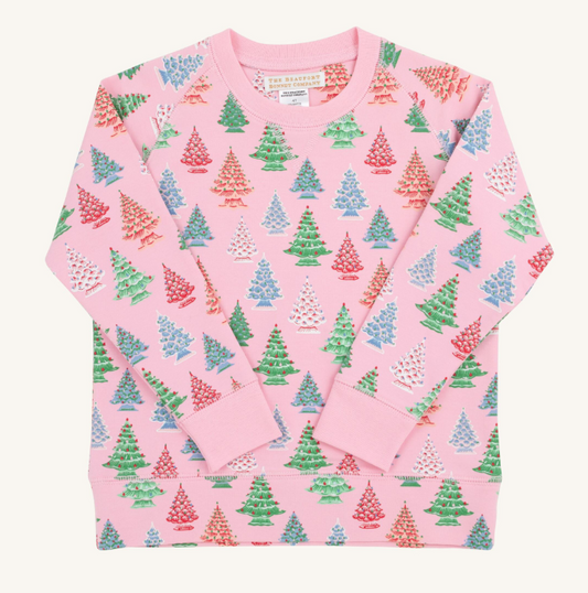 Cassidy Comfy Crewneck - Need a Little Nostalgia/Pier Party Pink