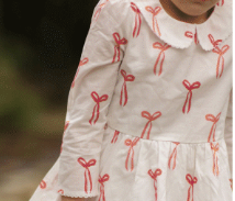 Collard Capers Bows Dress Long Sleeve