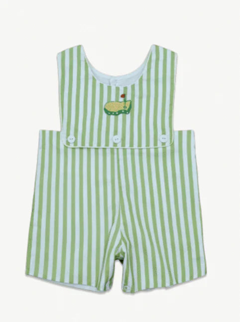 Green Stripe Golf Shortall