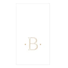 Antique Gold Initial Guest Towels