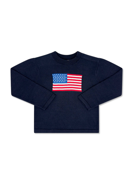 Navy American Flag Sweater