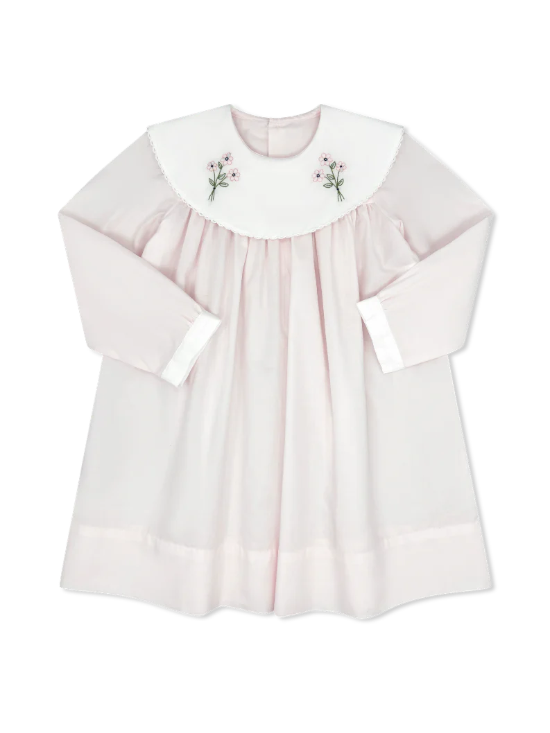 Sandra Long Sleeve Dress - Pink Batiste