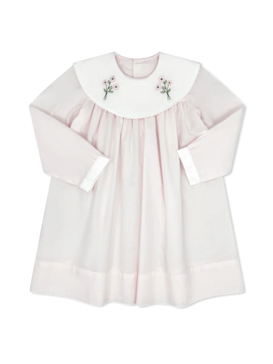 Sandra Long Sleeve Dress - Pink Batiste