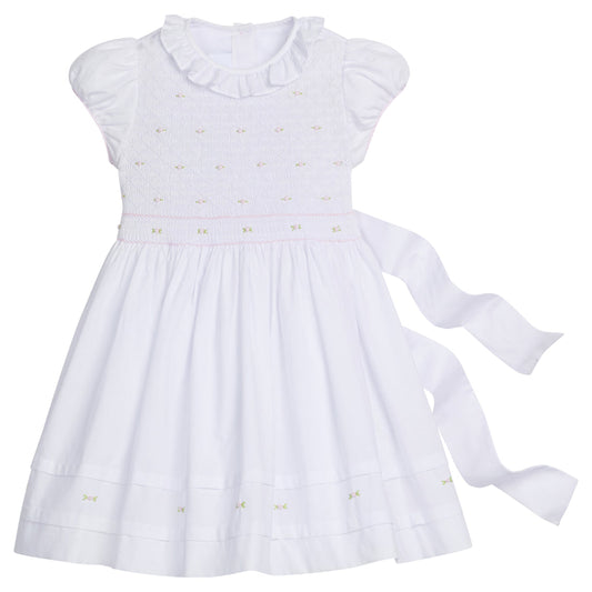 Smocked Claiborne Dress - Rosebuds