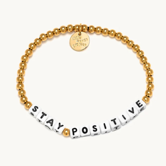Words Bracelet - Gold Filled Stay Positive