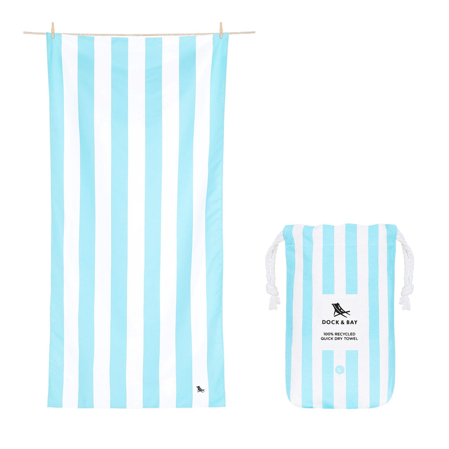 Tulum Blue Quick Dry Cabana Towel