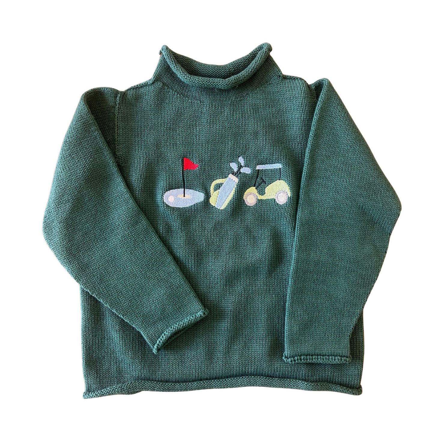Rollneck Sweater Hunter Green-Golf