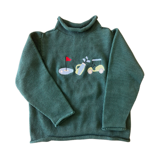 Rollneck Sweater Hunter Green-Golf