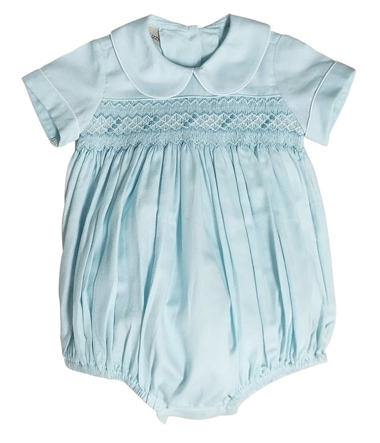 Hand smocked Mint Baby Bubble