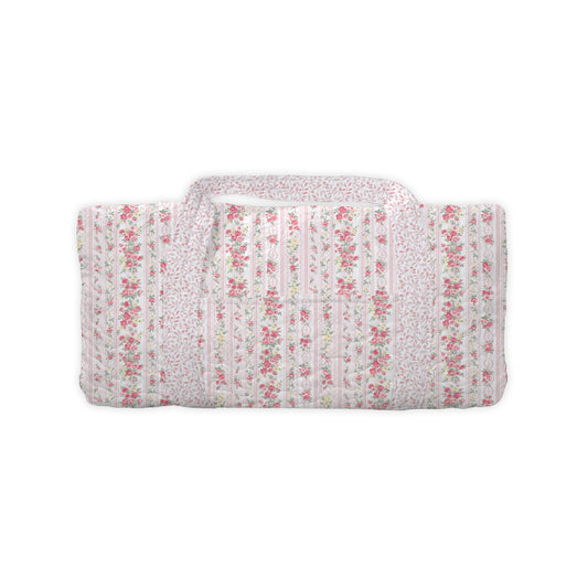 Wilshire Stripe Pink Quilted Duffle Bag