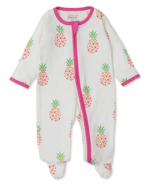 Fancy Pineapples Zip Footie