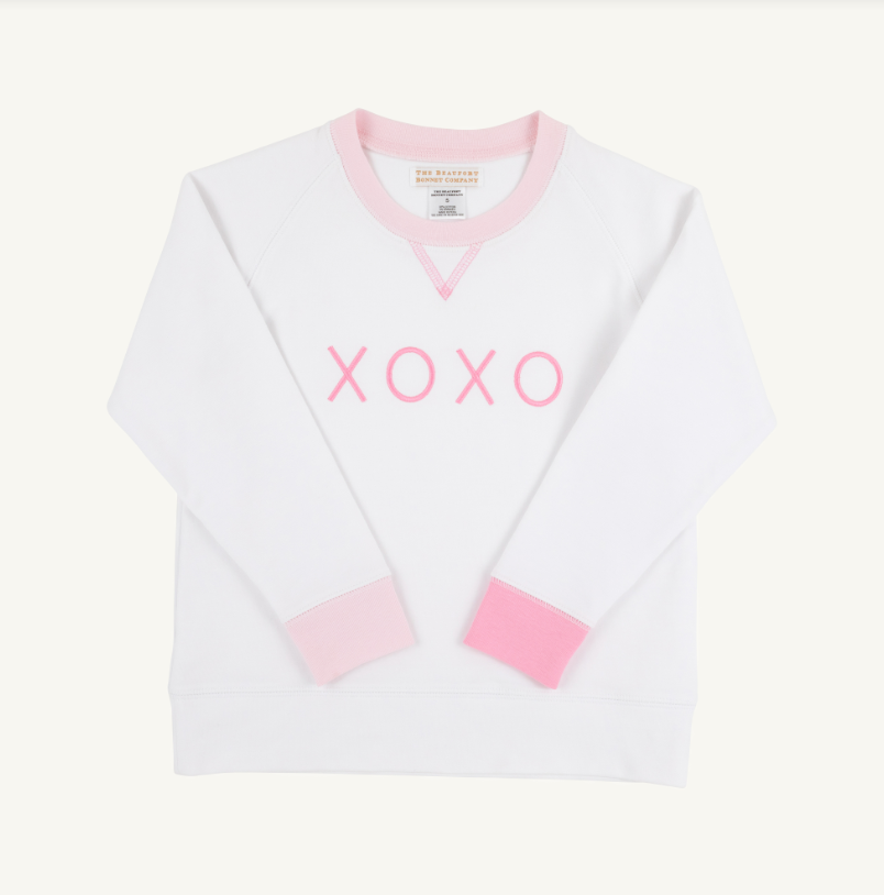 Cassidy Comfy Crewneck - XOXO Hot Pink