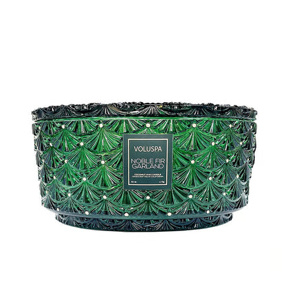 Noble Fir Garland Candle
