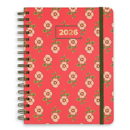 Vera Bradley by Lifeguard Press - 17 Month Large Planner, Tiny Poppies
