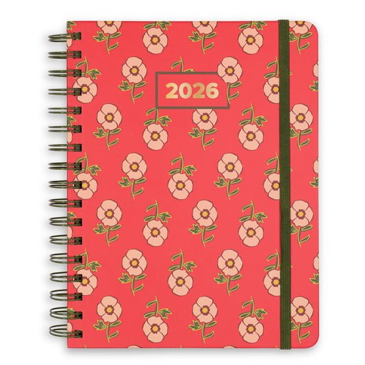 Vera Bradley by Lifeguard Press - 17 Month Large Planner, Tiny Poppies