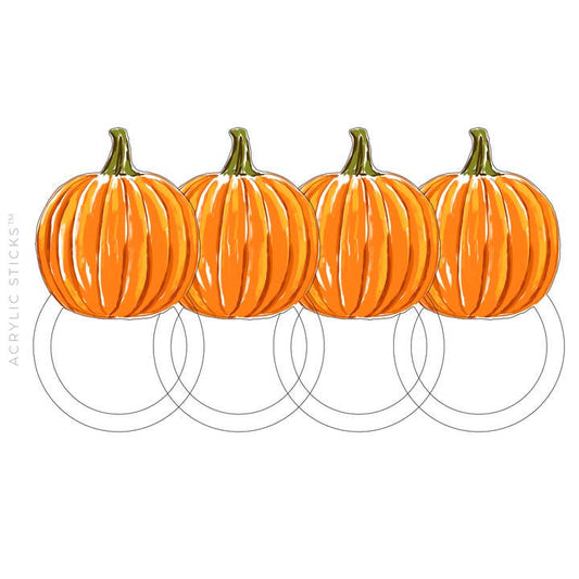 Pumpkin Acrylic Napkin Rings