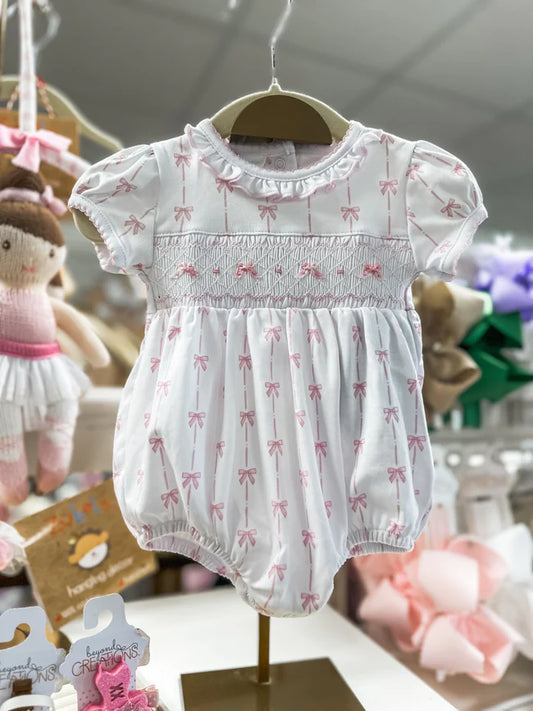 Amelia's Classics Smocked Short Sleeve Girl Bubble