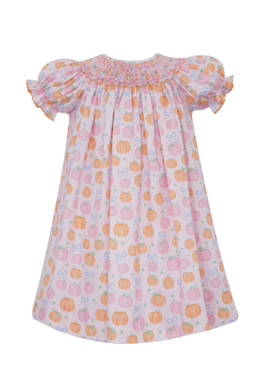 Pink & Orange Pumpkin Smocked Bishop