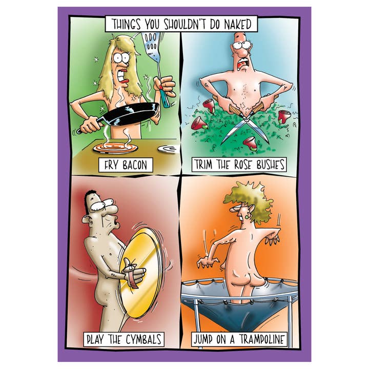 Things You Shouldn't Do Naked Birthday Card