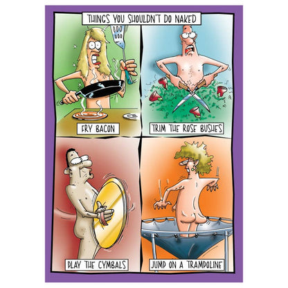 Things You Shouldn't Do Naked Birthday Card