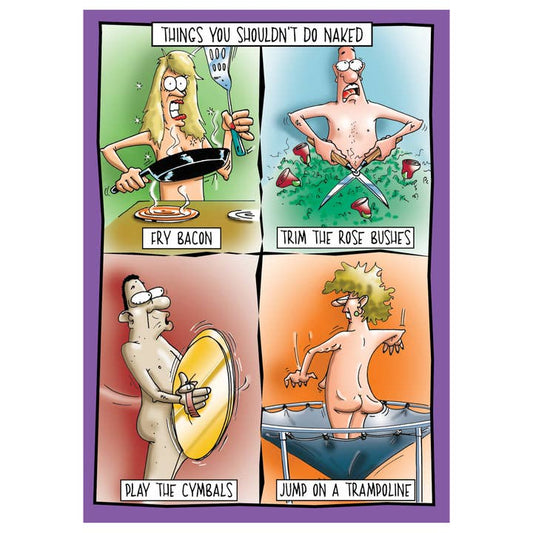 Things You Shouldn't Do Naked Birthday Card