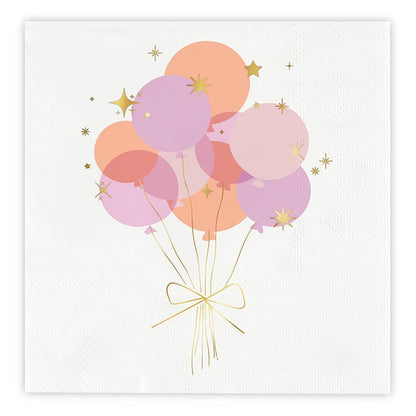 Foil Beverage Napkins - Balloons