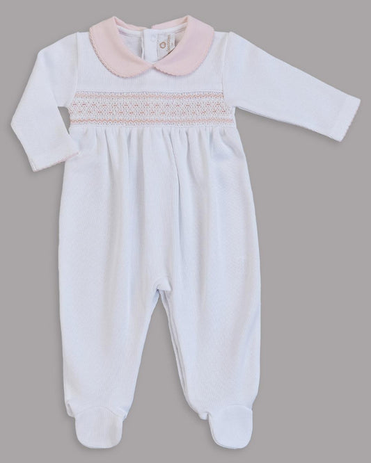 Daphne Footie - White/Pink
