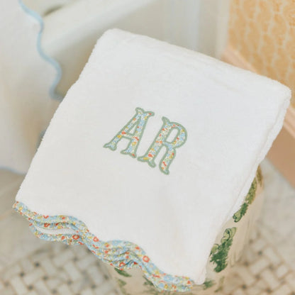 Scallop Bath Towel piped with Liberty London