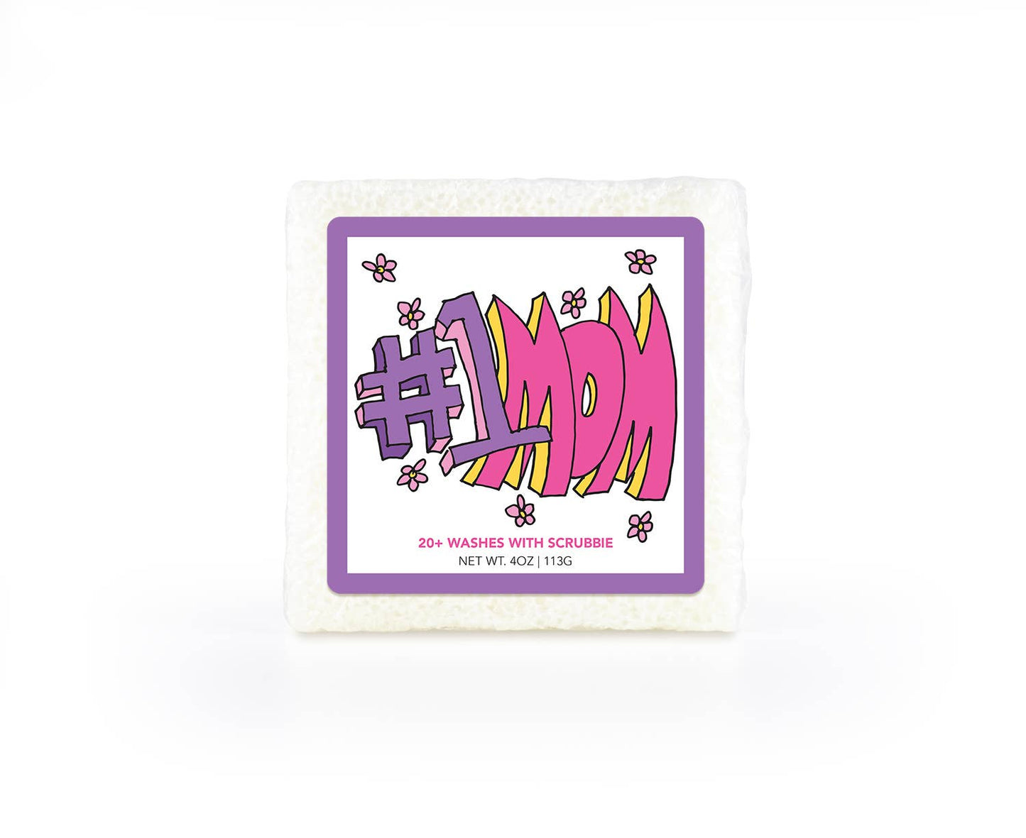 #1 MOM Soap in a Square Sponge MOTHERS DAY  | SEASIDE