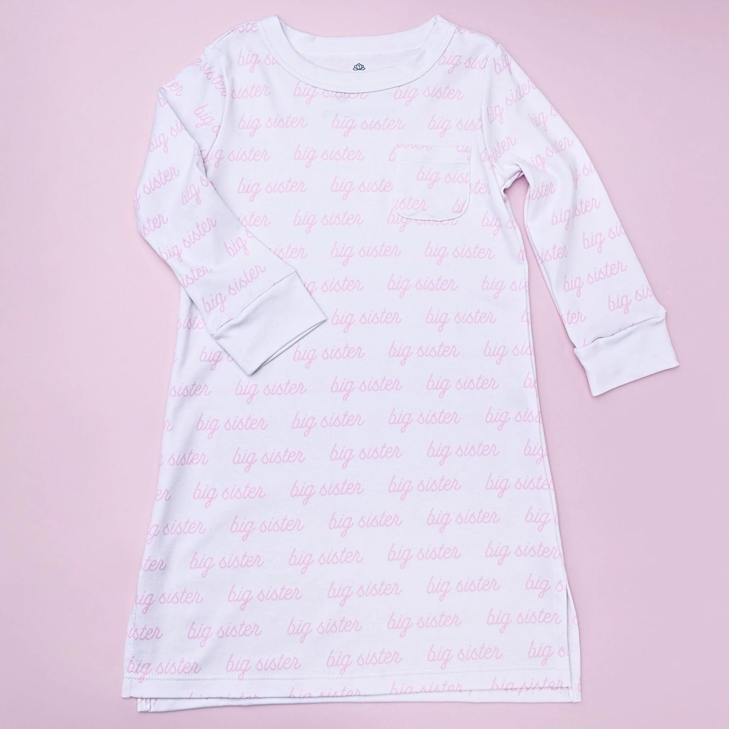 Big Sister Printed Long Sleeve Nightdress