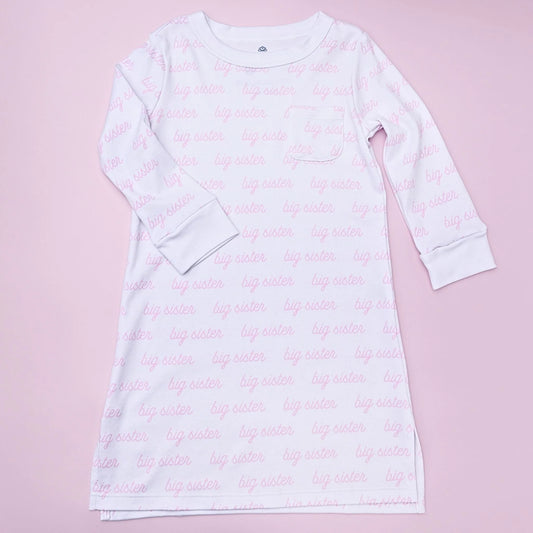 Big Sister Printed Long Sleeve Nightdress