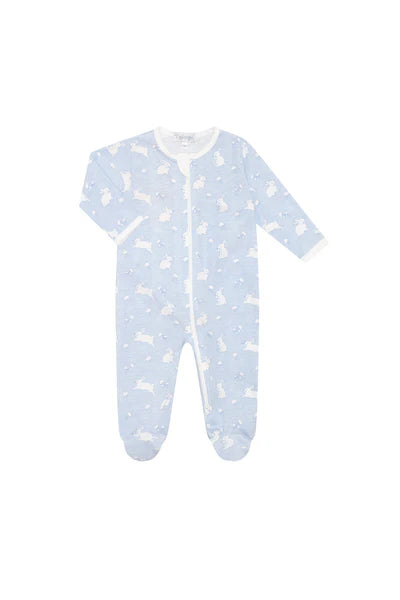Blue Bunny Cotton Zipper Footie