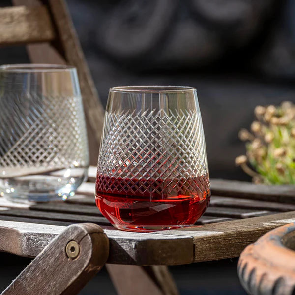 Bourbon Street Stemless Wine Glass set/4