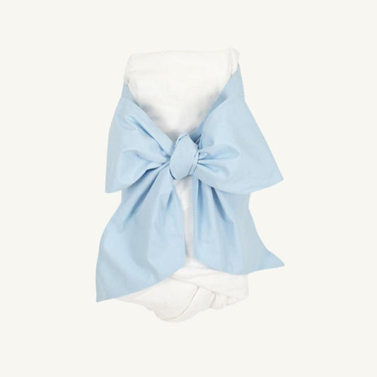 Bow Swaddle - Buckhead Blue Broadcloth