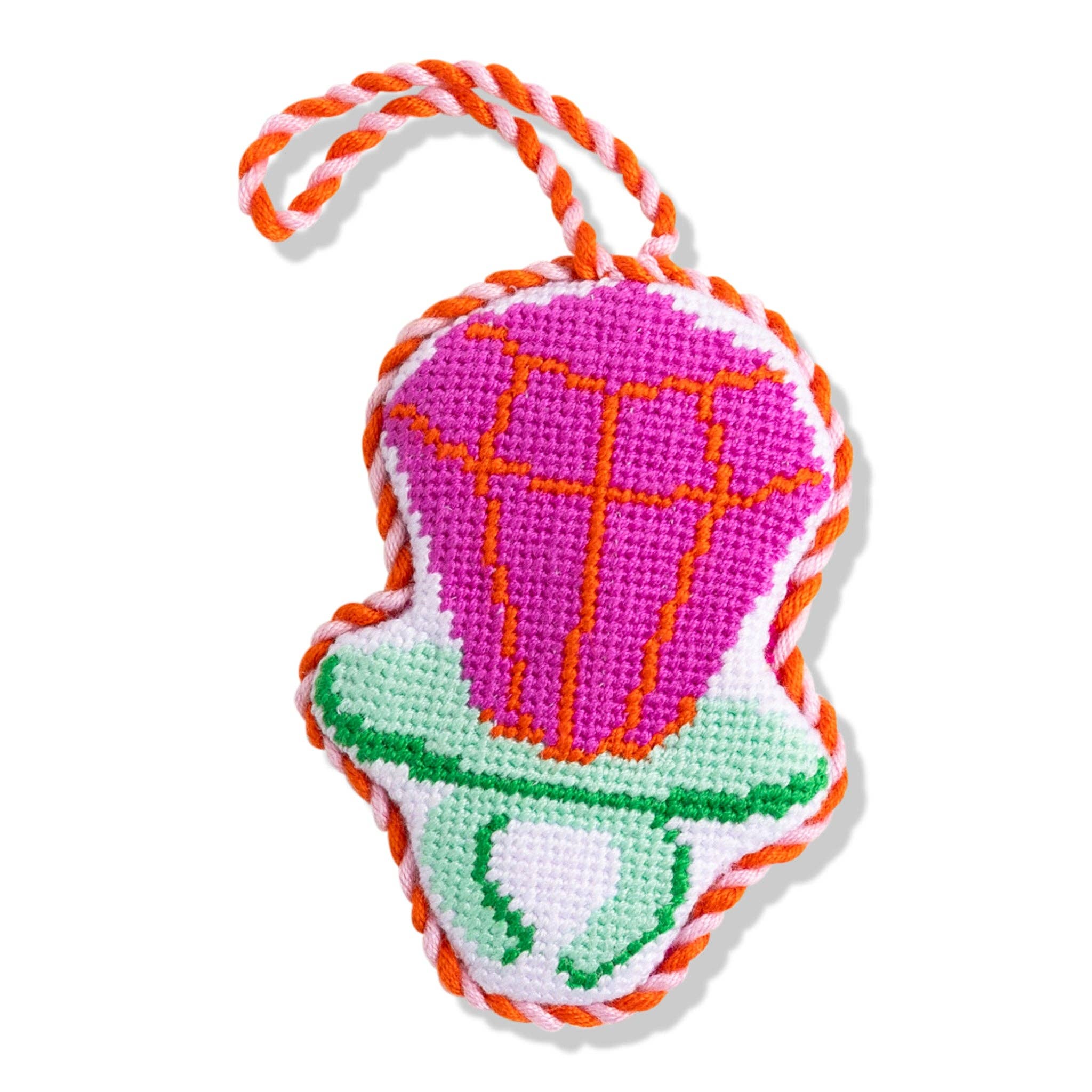 Needlepoint Icon Ornament - Ring Pop - Thumbnail 2