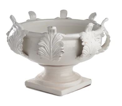 Acanthus Centerpiece White Medium