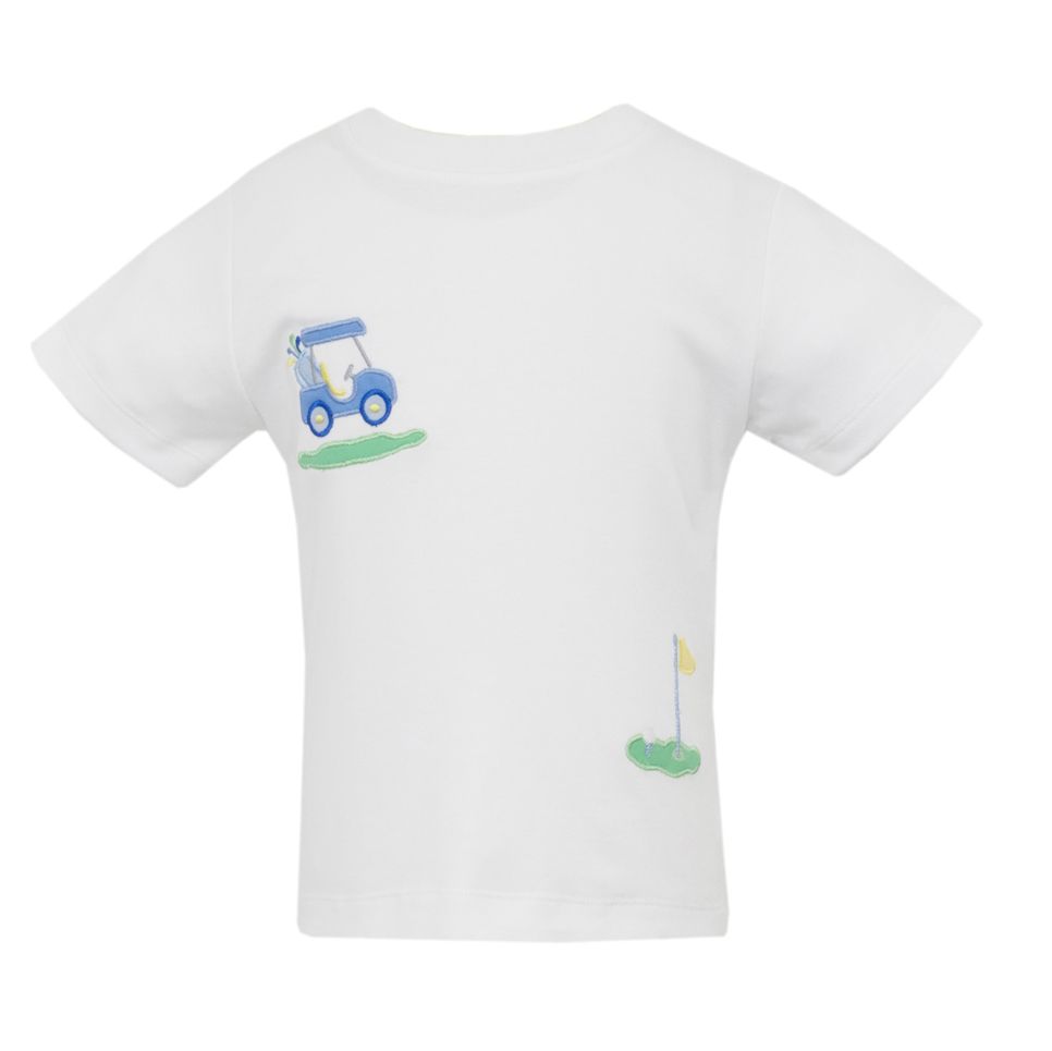 Golf White Knit Boy's T-Shirt S/S