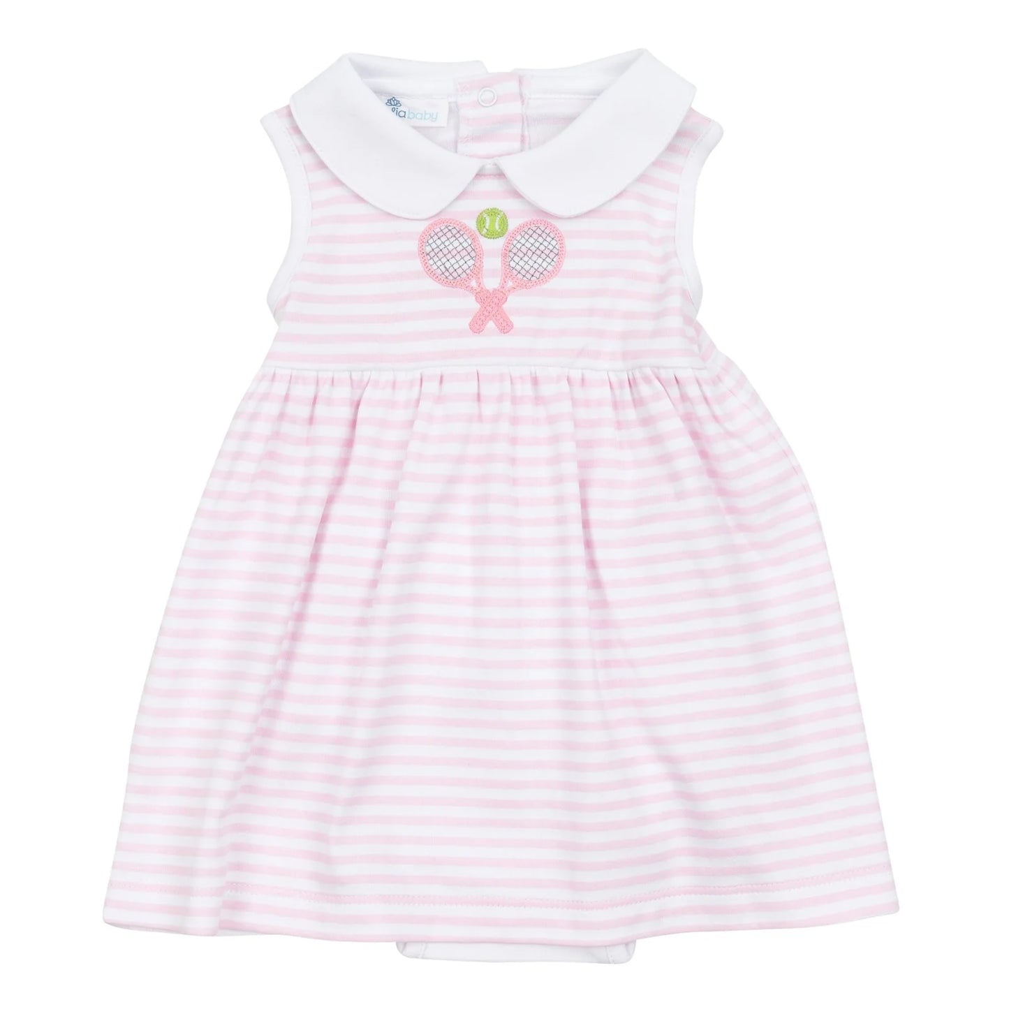 Pink Striped Tennis Sleeveless Dress