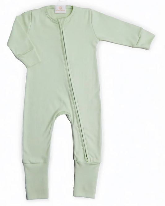 Mike Zipper Romper - Pistachio