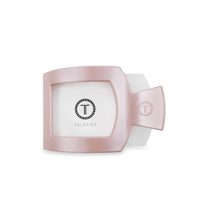 Square Flat Hair Clip | Medium | Pearly Pink