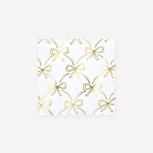 Meri Meri - Gold Bow Small Napkins