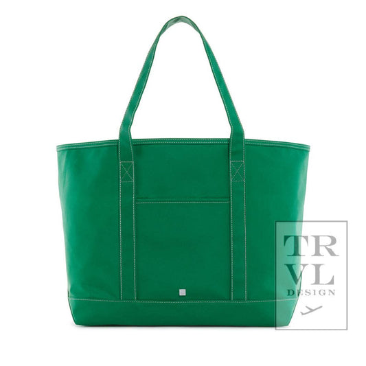 Maxi Tote - Coated Canvas Large Kelly Green