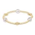 Signature Cross Admire Pearl Pattern 3mm Bead Bracelet Gold