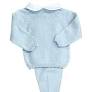Footed Set Diagonal Pattern Light Blue
