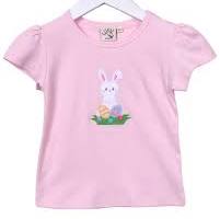 Pink S/S Shirt with Easter Bunny