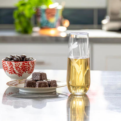 Dragonfly Stemless Flute set/4
