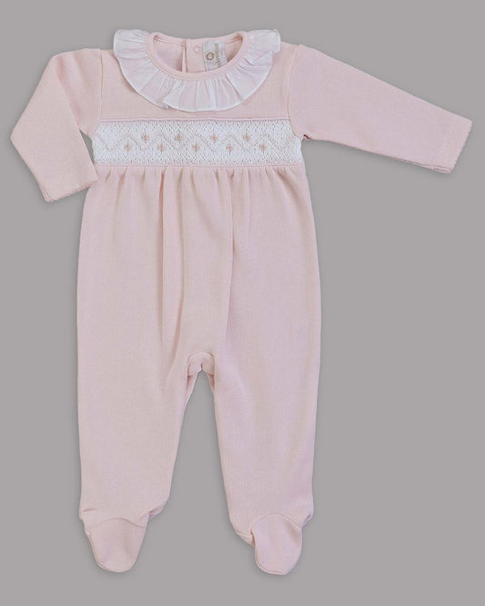 Alma Footie - Pink/White